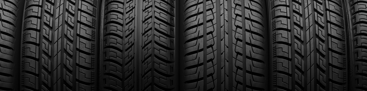 detail of different tire treads