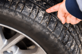 a man providing a tire tread lesson