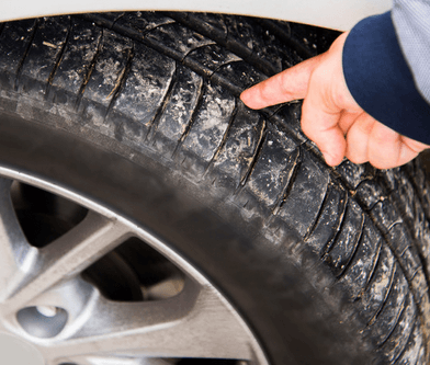 a man providing a tire tread lesson