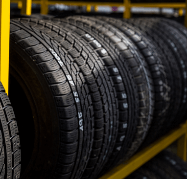 tires with yellow dots