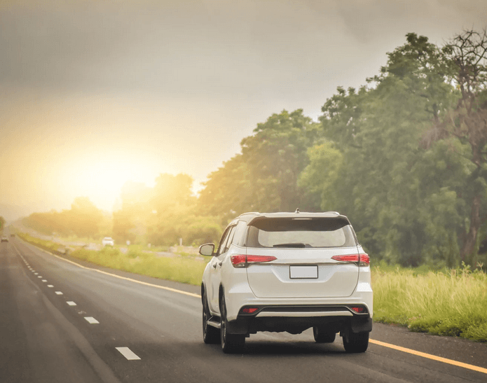 Car on North Carolina road