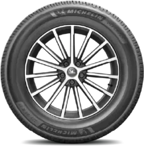 Michelin tire mounted on alloy wheel rim