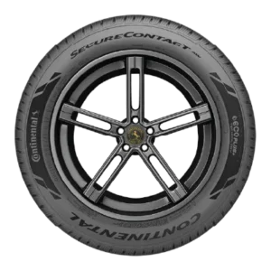 Continental SecureContact tire on black alloy wheel